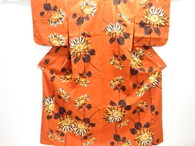 JAPANESE KIMONO / YUKATA / COTTON / SUN FLOWER